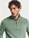 Gant Half Zip Pullover Grün Model / Voorkant