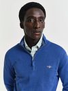 Gant Half Zip Pullover Mid Blue Model / Voorkant