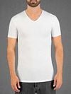 Garage Stretch Basic T-Shirt Weiß V-Ausschnitt Model / Voorkant