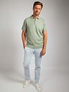 Suitable Heavy Knitted Polo Shirt Raw Light Green Model / Voorkant