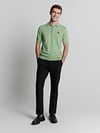 No Excess Knitted Polo Shirt Green Model / Voorkant