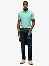 Superdry Polo Destroyed Green Model / Voorkant
