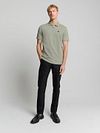 No Excess Half Zip Polo Shirt Piqué Green Model / Voorkant