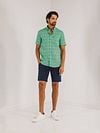 State Of Art Short Sleeve Shirt Leafs Green Model / Voorkant