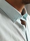 Suitable  Shirt Cotton Slub Light Green Model / Detail