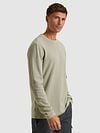 Cast Iron Longsleeve Waffle T-shirt Light Green Model / Zijkant