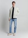 No Excess Cardigan Zipper Jacquard Chalk Model / Voorkant