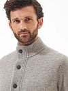 Barbour Zip Cardigan Wool Greige Model / Voorkant