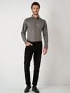 Desoto Non Iron Shirt Kent Melange Grey Model / Voorkant