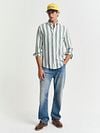 Gant Overhemd Streep Bold Linnen Groen Model / Voorkant