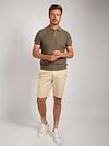 Suitable Respect Polo Structure Knit Olijfgroen Model / Voorkant