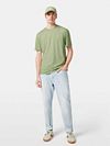 Scotch And Soda T-Shirt Melange Grun Model / Voorkant