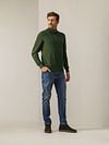 State Of Art Half Zip Pullover Structure Dunkelgrün Model / Voorkant