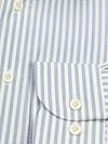 Profuomo Hemd Peached Streifen Flanell Blau