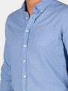 NZA Shirt Clayton Linnen Blend Pacific Blue Product / Detail