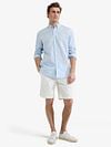 McGregor Hemd Linen Blend Hellblau Model / Voorkant