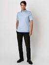 Desoto Poloshirt Essential Light Blue Model / Voorkant