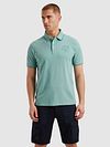 PME Legend Polo Shirt Piqué Logo Light Blue Model / Voorkant