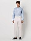 Desoto Shirt Kent Monochrome Stripes Blue  Model / Voorkant