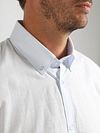 Suitable  Shirt Cotton Slub Light Blue Model / Detail