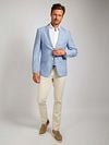 Suitable Blazer Linen Panama Light Blue Model / Voorkant
