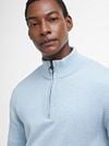 Barbour Half Zip Pullover Light Blue Model / Voorkant