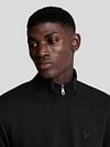 Lyle & Scott Half Zip Pullover Tonal Black Model / Detail