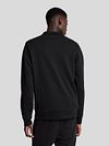 Lyle & Scott Half Zip Pull Tonal Schwarz Model / Achterkant
