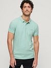 Superdry Piqué Polo Shirt Melange Light Green Model / Voorkant