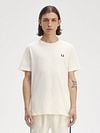 Fred Perry T-Shirt Ecru W50 Model / Voorkant