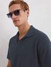Marc O'Polo Polo Shirt Riva Linen Blend Navy Model / Voorkant