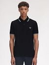 Fred Perry Polo Twin Tipped M3600 Black Model / Voorkant
