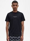 Fred Perry T-Shirt M4580 Navy 248 Model / Voorkant