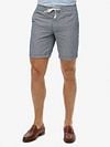 Superdry Short Linen Merchant navy Stripe Model / Voorkant