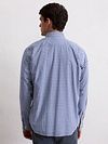 Marc O'Polo Chemise à Carreaux Bleu Model / Achterkant