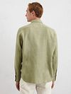 Marc O'Polo Chemise De Lin Vert Model / Achterkant