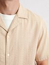 Marc O'Polo Crèpe Shirt Short Sleeves Beige Model / Detail