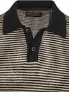 Marc O'Polo Knitted Polo Shirt Stripes Black Beige Product / Detail