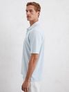 Marc O'Polo Polo Slubs Bleu Starlight  Model / Zijkant