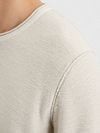 Marc O'Polo Pullover Crewneck Cotton/Linen Gray Silk Model / Detail