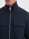 Marc O'Polo Scuba Interlock Overshirt Navy Model / Detail
