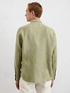 Marc O'Polo Shirt Linen Green Model / Achterkant
