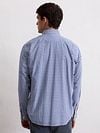 Marc O'Polo Shirt Plaid Blue Model / Achterkant