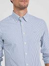 McGregor Chemise Poplin Rayures Bleu  Model / Detail