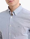 McGregor Overhemd Oxford Streep Blauw Model / Detail