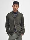 Barbour Cardigan Zippé Laine d'Agneau Vert Foncé Model / Voorkant