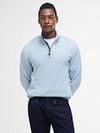 Barbour Half Zip Pullover Light Blue Model / Voorkant