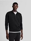Lyle & Scott Half Zip Pullover Tonal Black Model / Voorkant