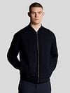 Lyle & Scott Cardigan Bomber Dark Navy Model / Voorkant
