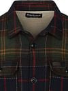 Barbour Overshirt Wool Blend Plaid Willberry Olive